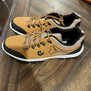 Men’s ZOUDI brown and black casual outdoor hiking athletic shoes